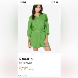 Mango linen romper